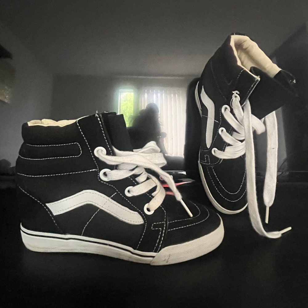 Vans platform heel high tops